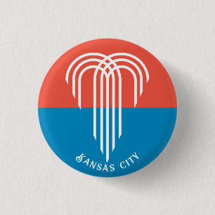 Badge Rond 2,50 Cm Drapeau de Kansas City (2023), Missouri