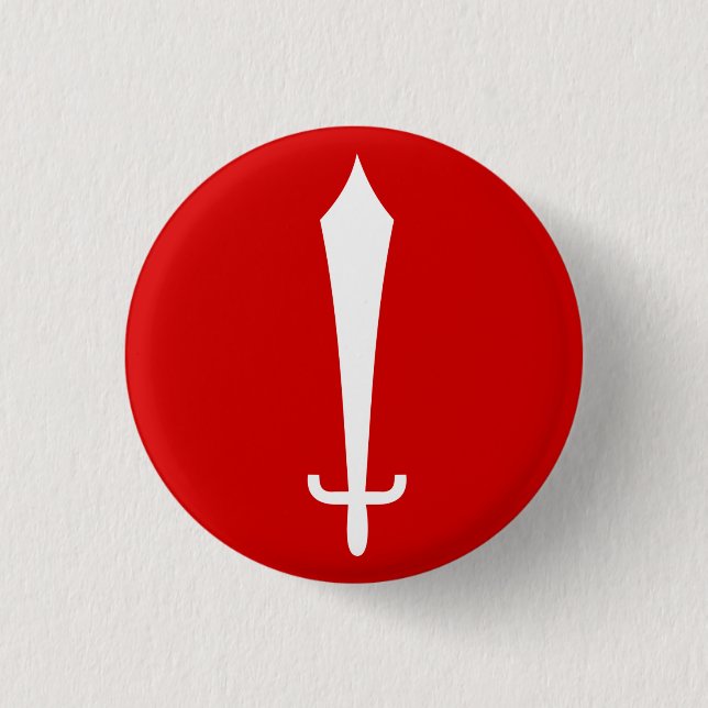 Badge Rond 2,50 Cm Drapeau de Katmandou, Népal (Devant)