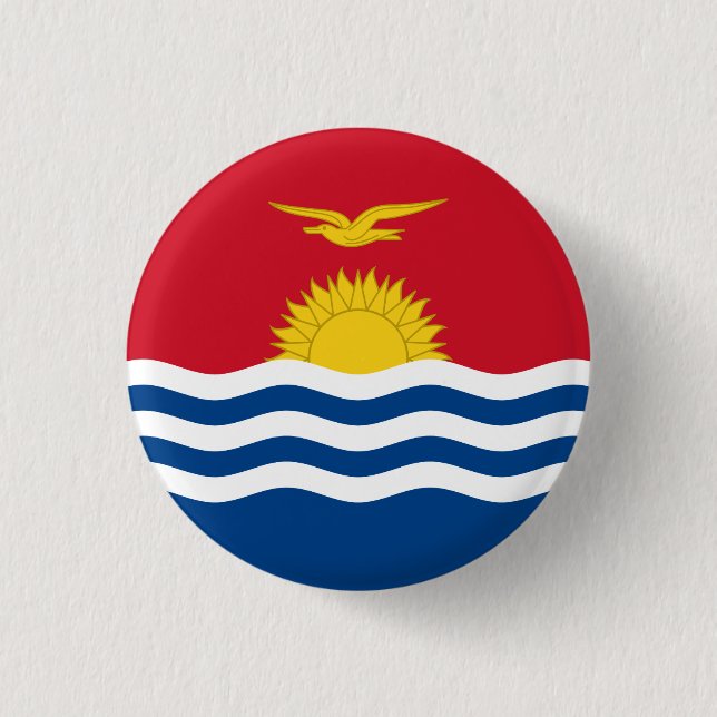 Badge Rond 2,50 Cm Drapeau de Kiribati patriotique (Devant)
