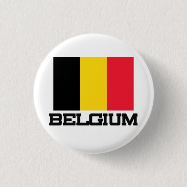 Badge Rond 2,50 Cm Drapeau de la Belgique (Devant)