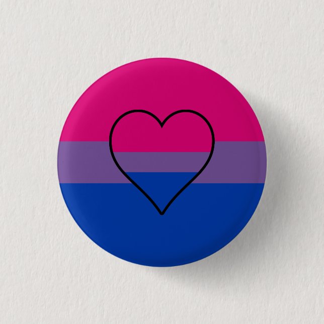 Badge Rond 2,50 Cm Drapeau de la bisexualité bouton (Devant)