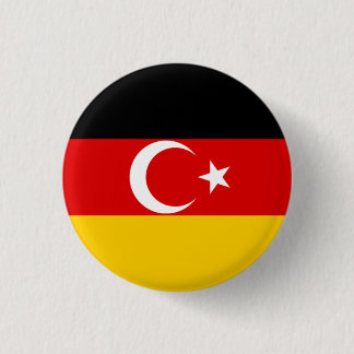 Badge Rond 2,50 Cm Drapeau de la communauté turque d'Allemagne