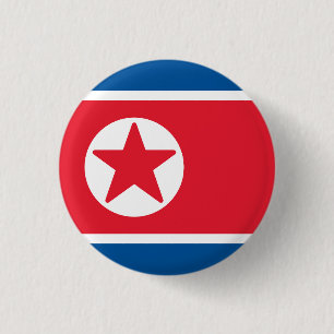 Badge Rond 2,50 Cm Drapeau de la Corée du Nord
