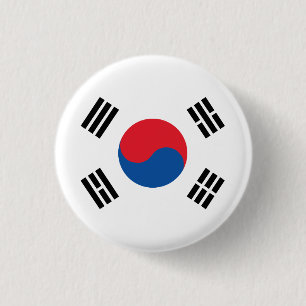 Badge Rond 2,50 Cm Drapeau de la Corée du Sud