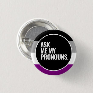 Badge Rond 2,50 Cm Drapeau de la fierté asexuelle