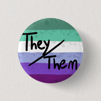Badge Rond 2,50 Cm Drapeau de la fierté gay épingle de pronoms they/t