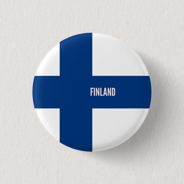 Badge Rond 2,50 Cm Drapeau de la Finlande (Devant)
