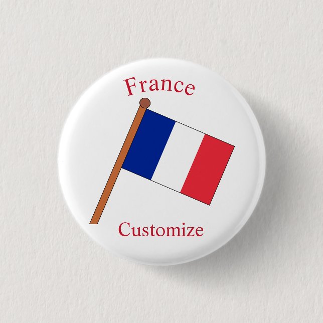 Badge Rond 2,50 Cm Drapeau de la France Thunder_Cove (Devant)