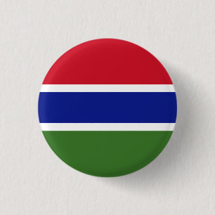 Badge Rond 2,50 Cm Drapeau de la Gambie patriotique