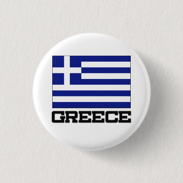 Badge Rond 2,50 Cm Drapeau de la Grèce (Devant)