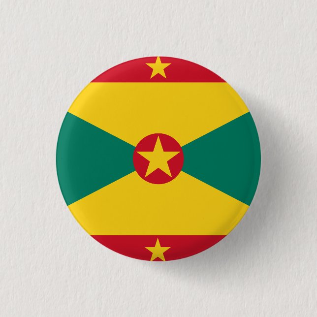 Badge Rond 2,50 Cm Drapeau de la Grenade (Devant)