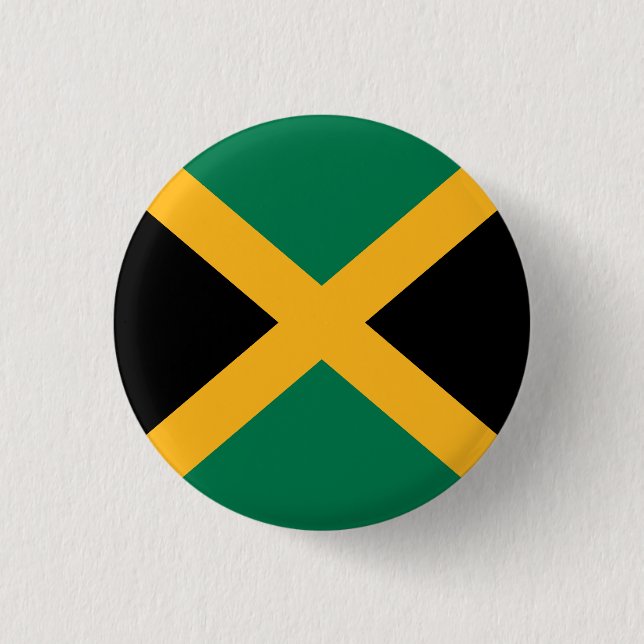 Badge Rond 2,50 Cm Drapeau de la Jamaïque (Devant)