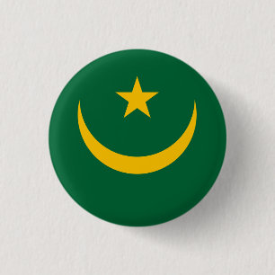 Badge Rond 2,50 Cm Drapeau de la Mauritanie