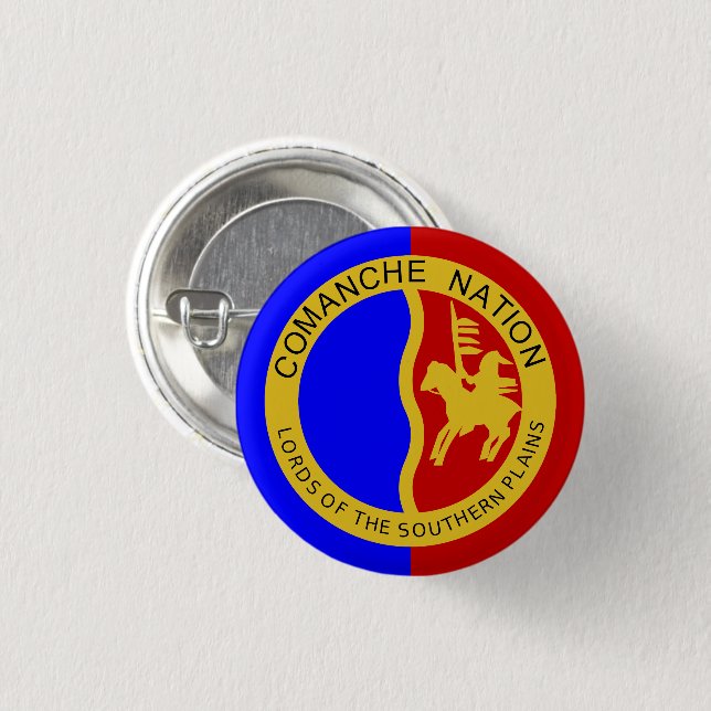 Badge Rond 2,50 Cm Drapeau de la nation Comanche (Devant & derrière)