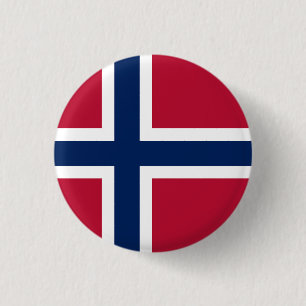 Badge Rond 2,50 Cm Drapeau de la Norvège