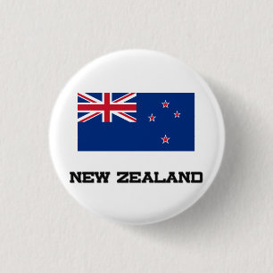 Badge Rond 2,50 Cm Drapeau de la Nouvelle Zélande