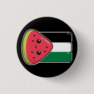 Badge Rond 2,50 Cm Drapeau de la Palestine mignonne avec Palestin san