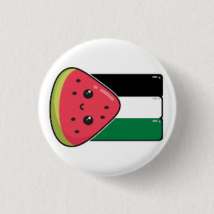 Badge Rond 2,50 Cm Drapeau de la Palestine mignonne avec Palestin san