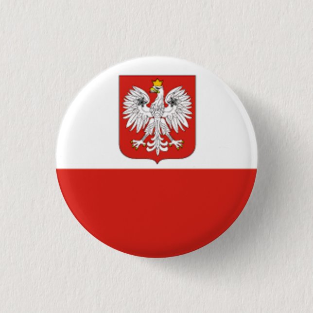 Badge Rond 2,50 Cm Drapeau de la Pologne (Devant)