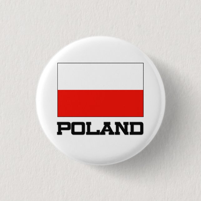Badge Rond 2,50 Cm Drapeau de la Pologne (Devant)