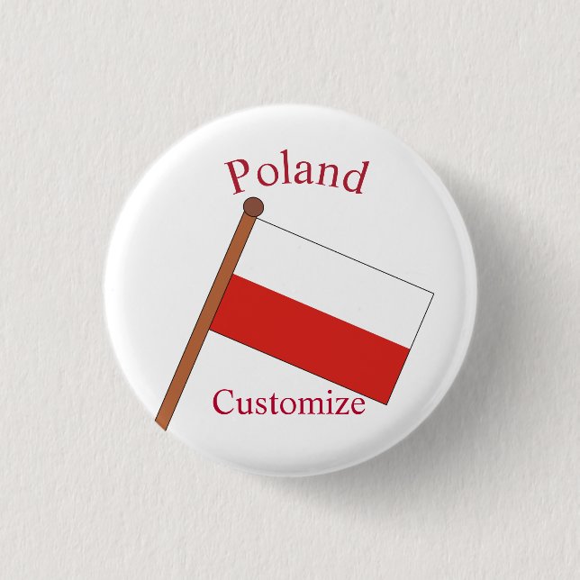 Badge Rond 2,50 Cm Drapeau de la Pologne Thunder_Cove (Devant)