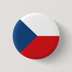 Badge Rond 2,50 Cm Drapeau de la République tchèque