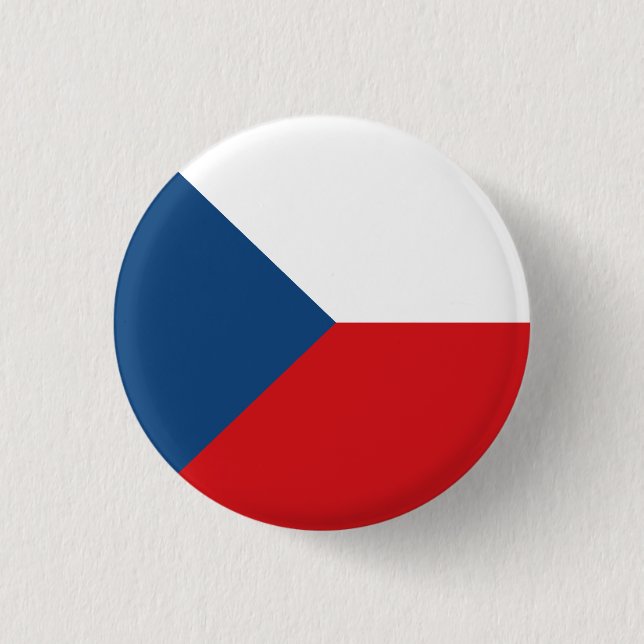Badge Rond 2,50 Cm Drapeau de la République tchèque (Devant)
