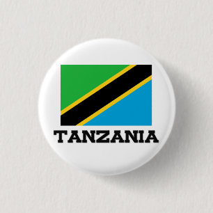 Badge Rond 2,50 Cm Drapeau de la Tanzanie