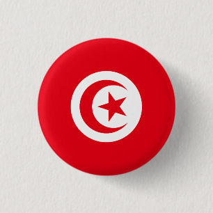 Badge Rond 2,50 Cm Drapeau de la Tunisie