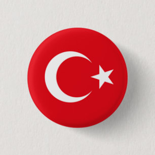 Badge Rond 2,50 Cm Drapeau de la Turquie