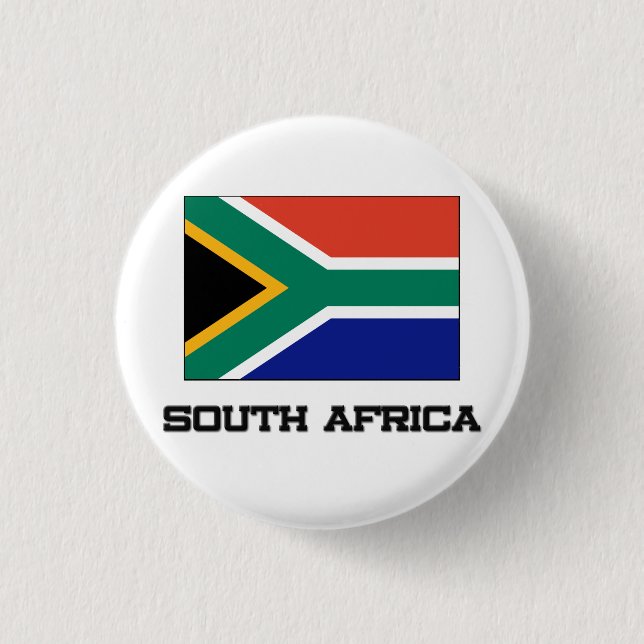 Badge Rond 2,50 Cm Drapeau de l'Afrique du Sud (Devant)