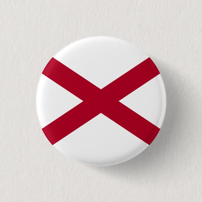 Badge Rond 2,50 Cm Drapeau de l'Alabama (Devant)