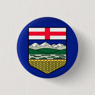 Badge Rond 2,50 Cm Drapeau de l'Alberta - CANADA