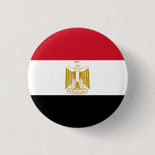 Badge Rond 2,50 Cm Drapeau de l'Égypte