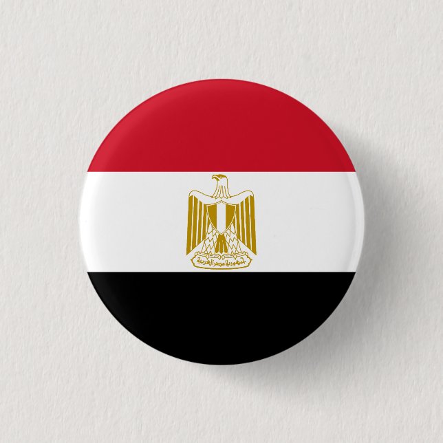 Badge Rond 2,50 Cm Drapeau de l'Égypte (Devant)