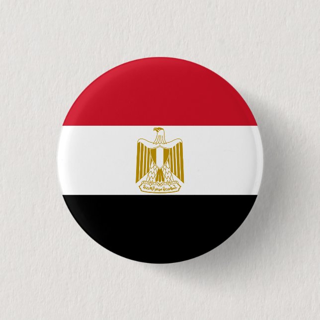 Badge Rond 2,50 Cm Drapeau de l'Égypte (Devant)