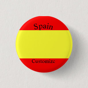 Badge Rond 2,50 Cm Drapeau de l'Espagne Thunder_Cove