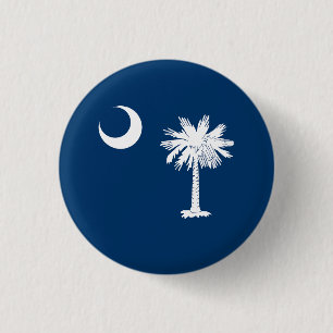 Badge Rond 2,50 Cm Drapeau de l'État de Caroline du Sud