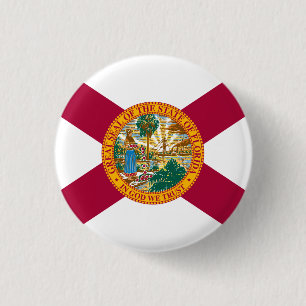 Badge Rond 2,50 Cm Drapeau de l'État de Floride