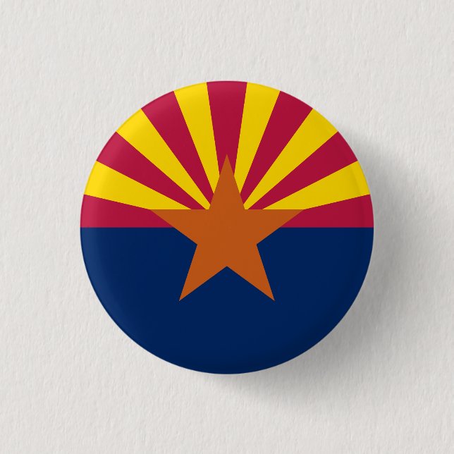 Badge Rond 2,50 Cm Drapeau de l'État de l'Arizona (Devant)