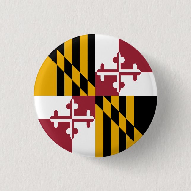 Badge Rond 2,50 Cm Drapeau de l'État du Maryland (Devant)