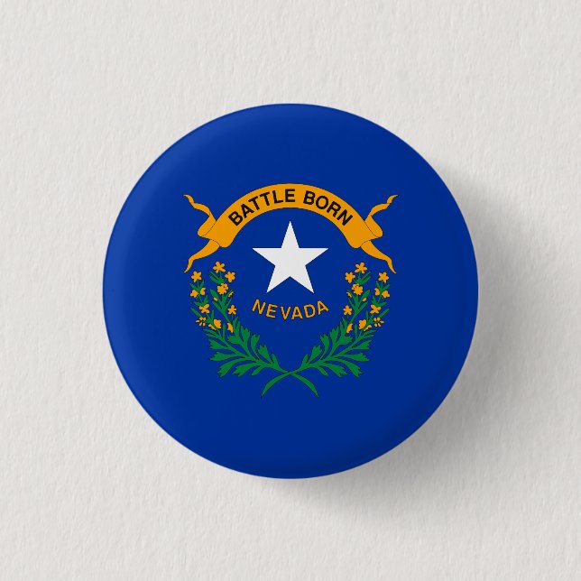 Badge Rond 2,50 Cm Drapeau de l'État du Nevada (Devant)