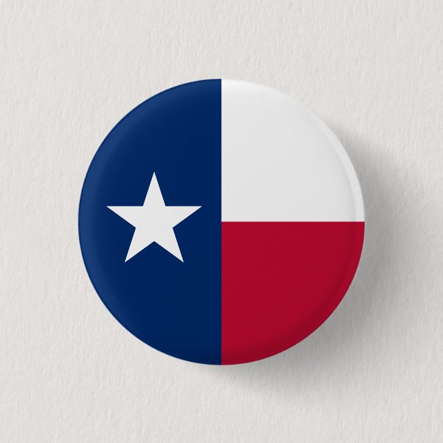 Badge Rond 2,50 Cm Drapeau de l'État du Texas (Devant)