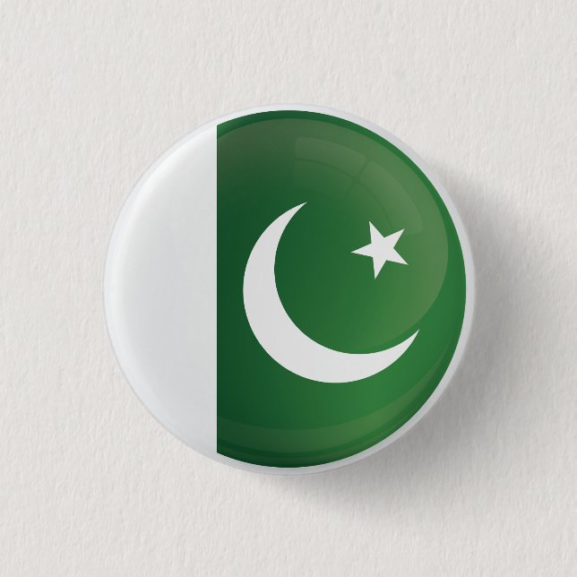 Badge Rond 2,50 Cm Drapeau de l'icône du Pakistan (Devant)