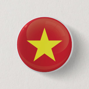 Badge Rond 2,50 Cm Drapeau de l'icône du Vietnam