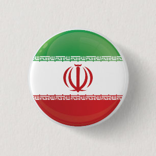 Badge Rond 2,50 Cm Drapeau de l'icône iranienne