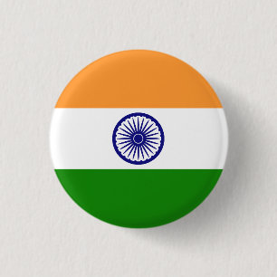 Badge Rond 2,50 Cm Drapeau de l'Inde