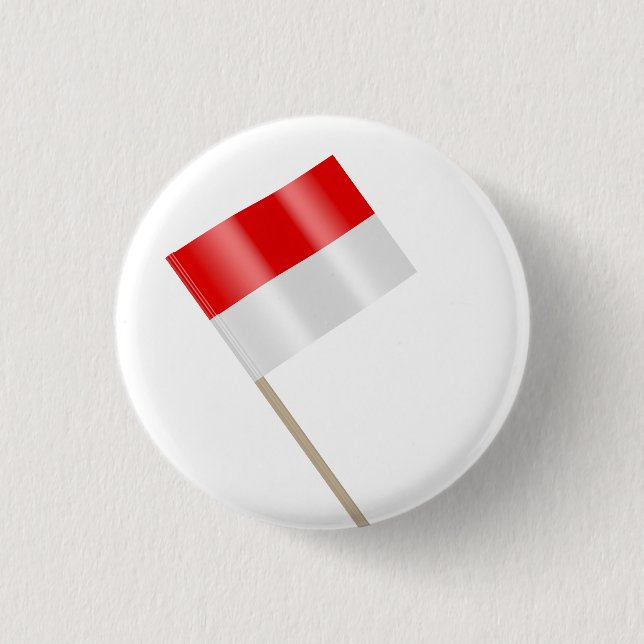 Badge Rond 2,50 Cm Drapeau de l'Indonésie (Devant)