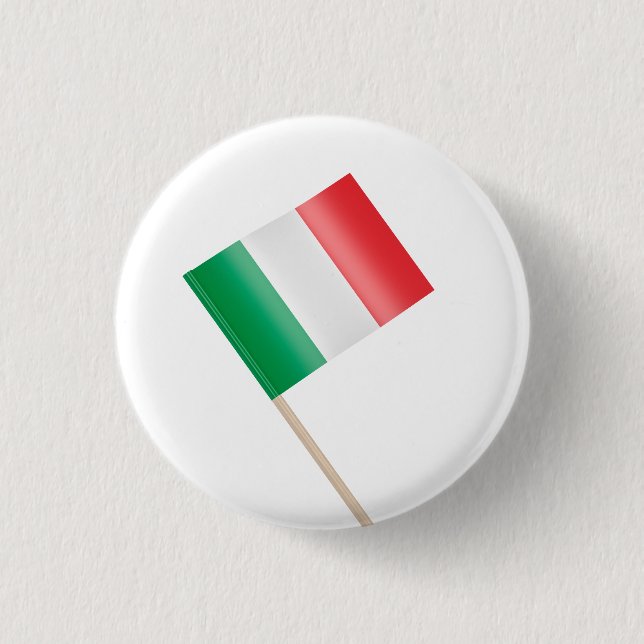 Badge Rond 2,50 Cm Drapeau de l'Italie (Devant)