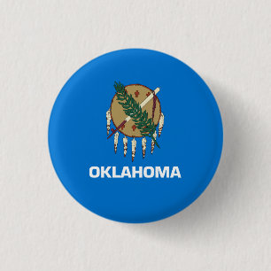Badge Rond 2,50 Cm Drapeau de l'Oklahoma, drapeau de l'Oklahoma